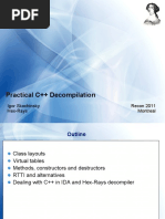 Practical C++ Decompilation: Igor Skochinsky Hex-Rays Recon 2011 Montreal