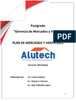 Plan de Mercadeo y Venta 2021 Alutech Trabajo Final