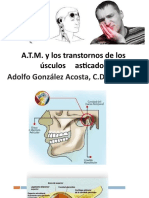 A.T.M. y Los Transtornos de Los Úsculos Asticadores: Adolfo González Acosta, C.D.,E.O.,M.E.S