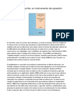 Pattanayak - La Cultura Escrita Un Instrumento de Opresión