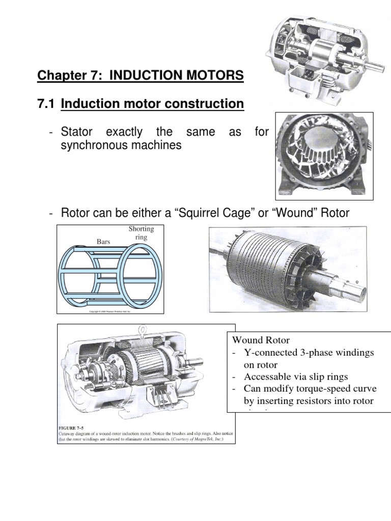 Induction Motors: Construction and Concepts | PDF | Magnetic Devices ...