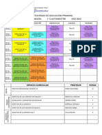 Horario Cuarto Año (Primer Cuatrimestre)