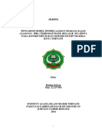 Pengaruh Model Pembelajaran PBL Terhadap Hasil Belajar Ipa Siswa KLS Viii SMPN PD Knsep Difusi & Osmosis SMPN 6 Kota Ternate