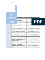 Cronograma de Actividades