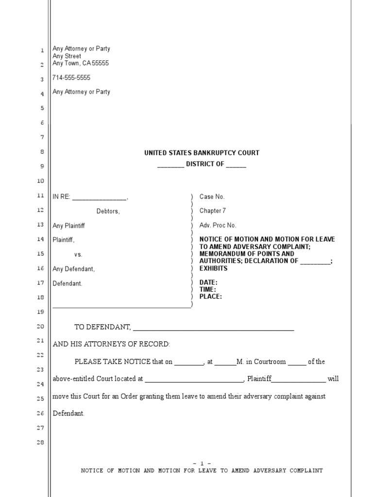 Sample Motion To Amend _ Robert’s Rules for Amending a Motion – LALECU
