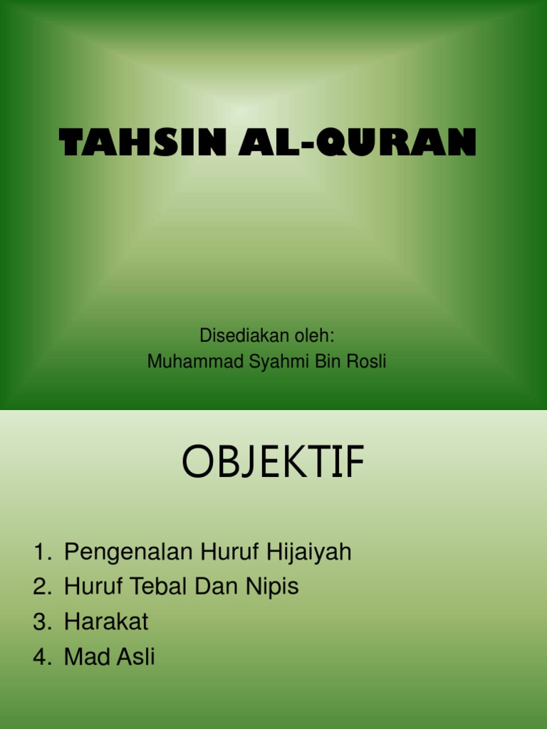 Panduan Tahsin Huruf Hijaiyah | PDF