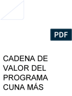 Cadena de Valor Del Programa Cuna Más