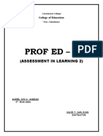 Prof Ed - 9: (Assessment in Learning 2)