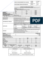 Programa de Aseguramiento de Calidad: Especificaciones Técnicas de Producto