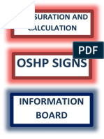 Mensuration and Calculation: Oshp Signs