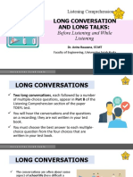 Long Talks - Before Listening and While Listening - Oktari