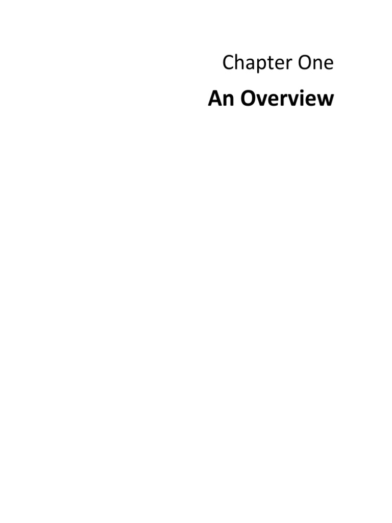 An Overview: Chapter One | PDF