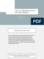 Perencanaa Training Dan Development