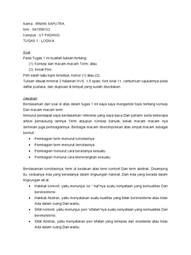 Tugas 1 Logika Pdf