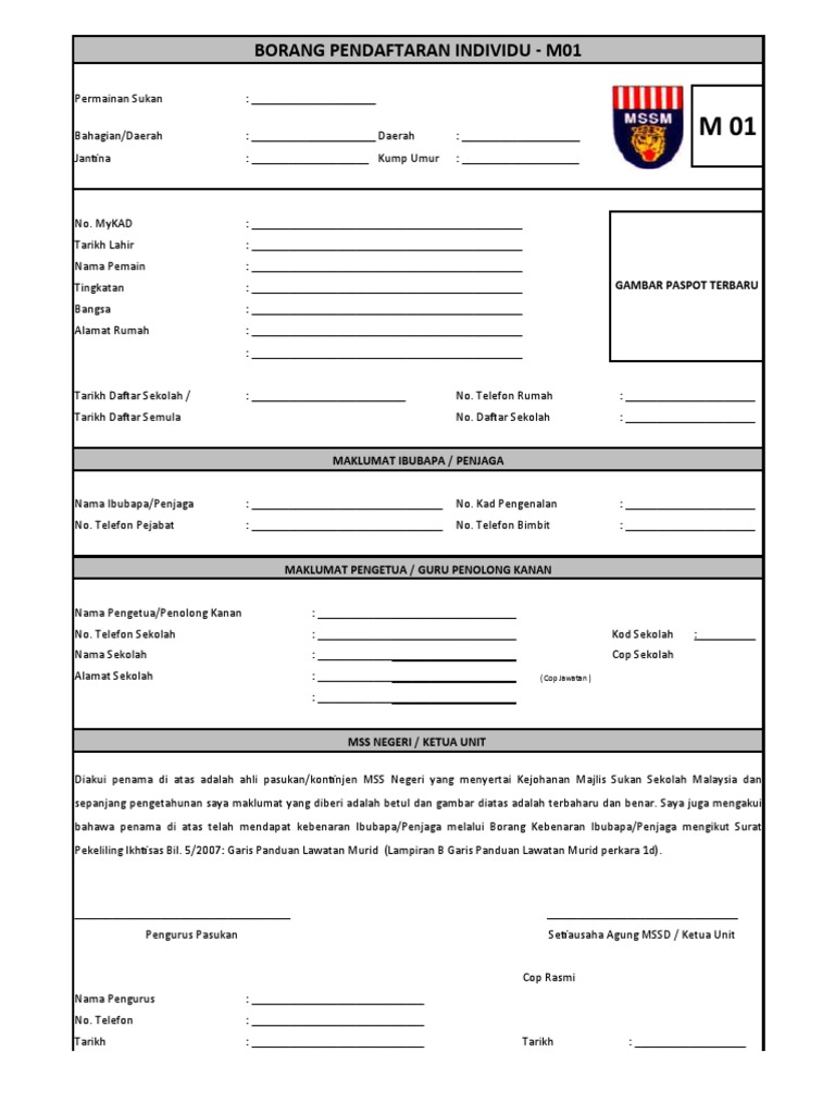 Borang R01 | PDF