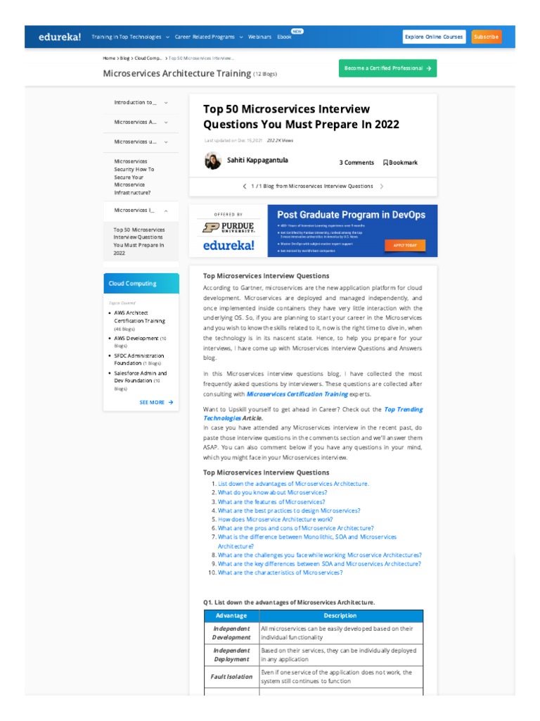 Top 50 Microservices Interview Questions You Must Prepare in 2022 | PDF ...