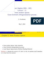 Linear Algebra (MA - 102) Lecture - 11 Inner Product Spaces Gram-Schmidt Orthogonalization Process