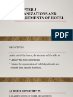 Chapter 3 - Organizations and Departments of Hotel