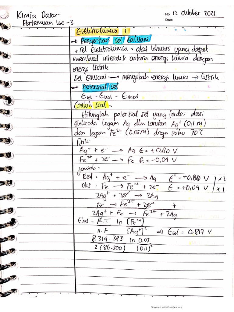 Electrochemistry and Chemical PDF