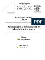 Northern Technical University Bachelor's Project on Desulfurization of Petroleum Fuels