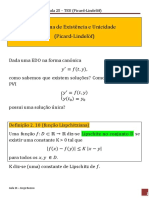 Aula 25 - Teorema de Existência e Unicidade (Picard-Lindelof)