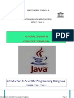 Introduction To Scientific Programming Using Java: National Diploma in Computer Technology
