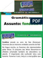 0. Fonética I - ASSUNTO - Slides