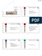 Lavender Top Tube (LTT) : Check Specimens For Hemolysis and Lipemia