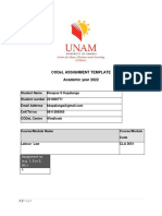 Codel Assignment Template Academic Year 2022