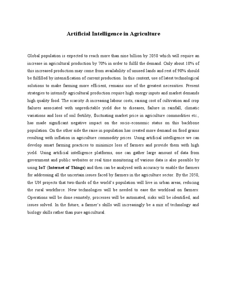 AI Innovations Transforming Agriculture | PDF | Agriculture | Internet ...