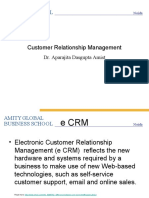 Customer Relationship Management: Dr. Aparajita Dasgupta Amist