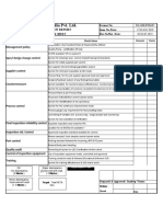 Kunstocom India Pvt. LTD.: Format No: Issue No./Date: Qav-Check Sheet Rev - No/Rev. Date: Control Item Check Items