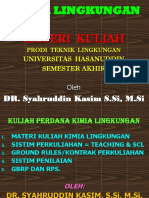 Kuliah Kimia Lingkungan 1