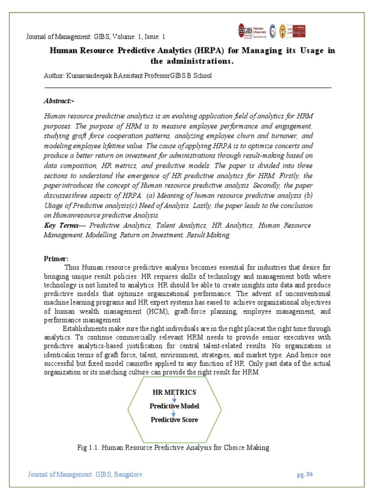 HR Predictive Analytics in Management | PDF | Analytics | Human ...