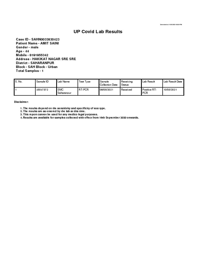 Lab Results 33830423 | PDF