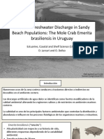 Effects of Freshwater Discharge in Sandy Beach Populations