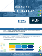 Programa de mentoria Lean para ganhos de produtividade