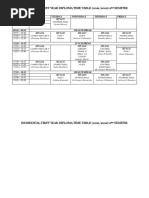 Biomedical First Year Diploma Time Table (2021/2022) 2 Semiter