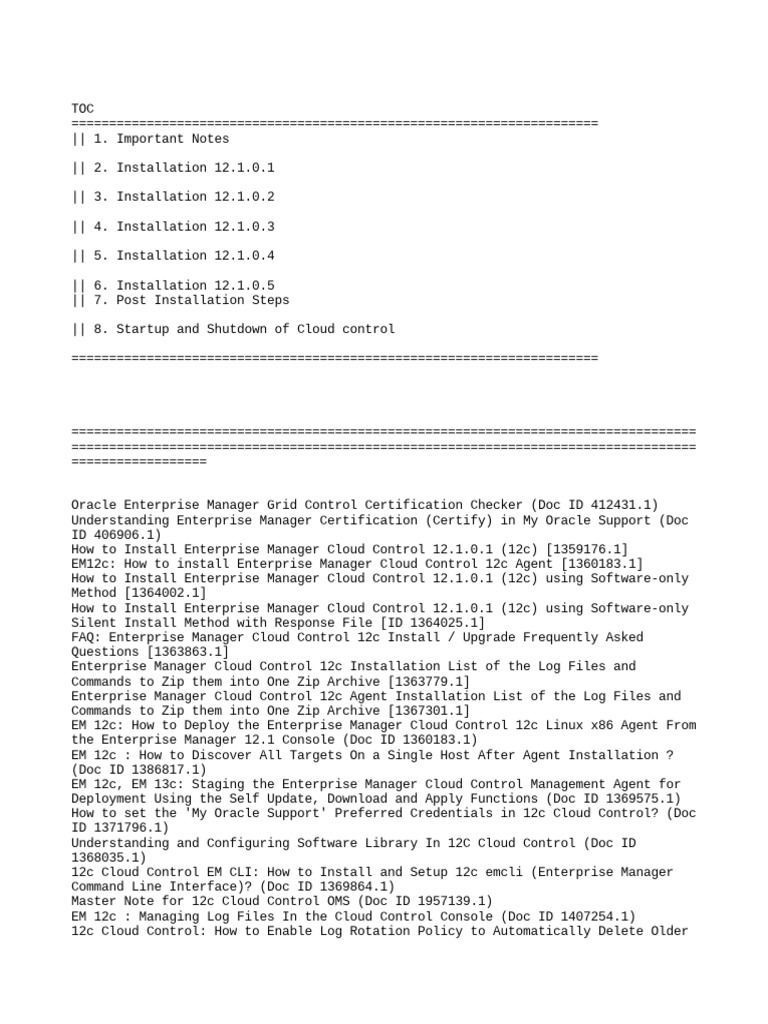 Cloud Control 12c ALL Installations | PDF | Login | Cloud Computing