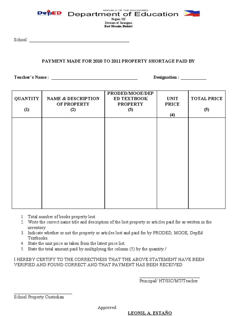 Property Custodian Forms Business
