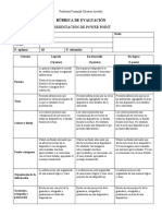 Rúbrica de Evaluación de Evaluación PPT y Presentación Oral