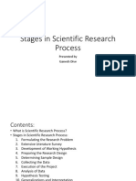 Stages in Scientific Research Process: Presented by Ganesh Dive