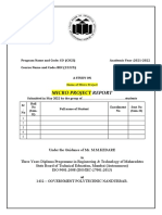 Format For Project Report BEC