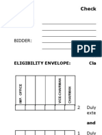 Checklist of Elig. for BAC