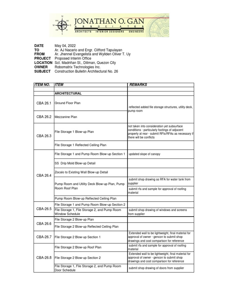 Cba 26 File Storage 1, File Storage 2, Pump Room | PDF | Building ...
