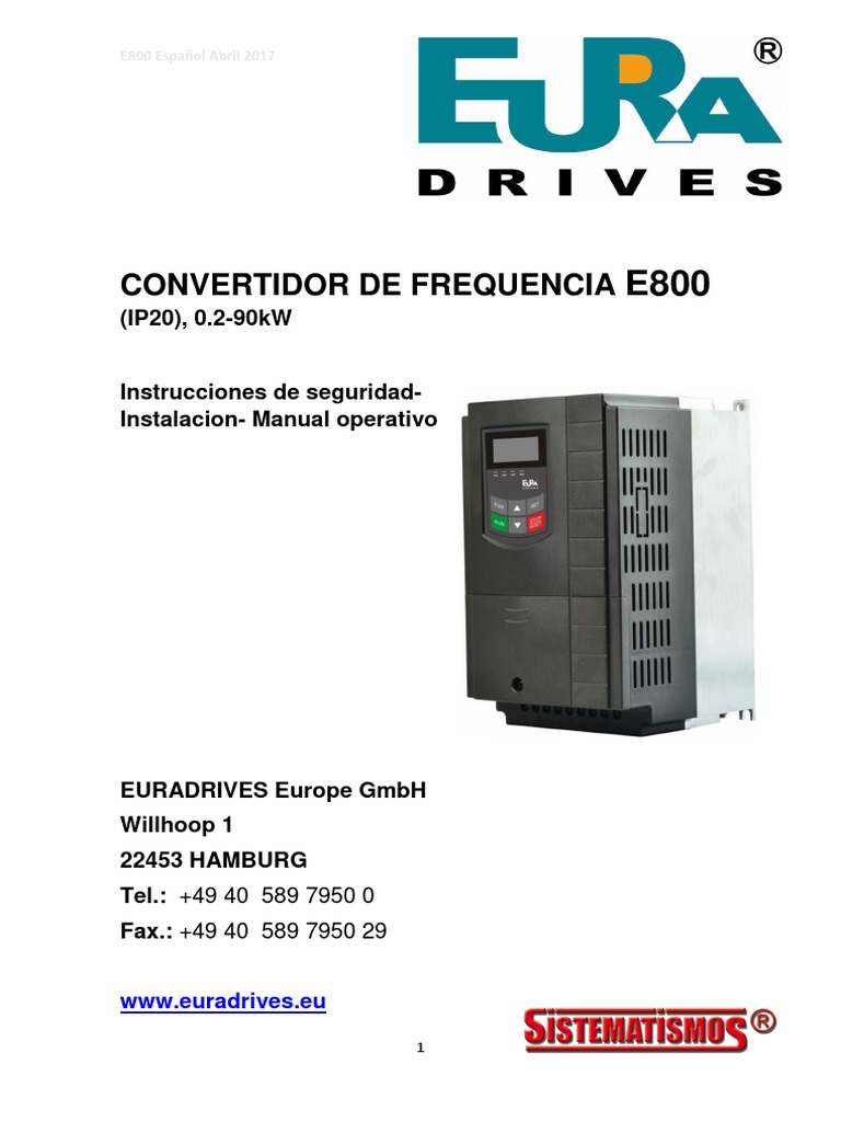 Manual E800: Instalación y Seguridad | PDF | Fusible (Eléctrico) | Resistor