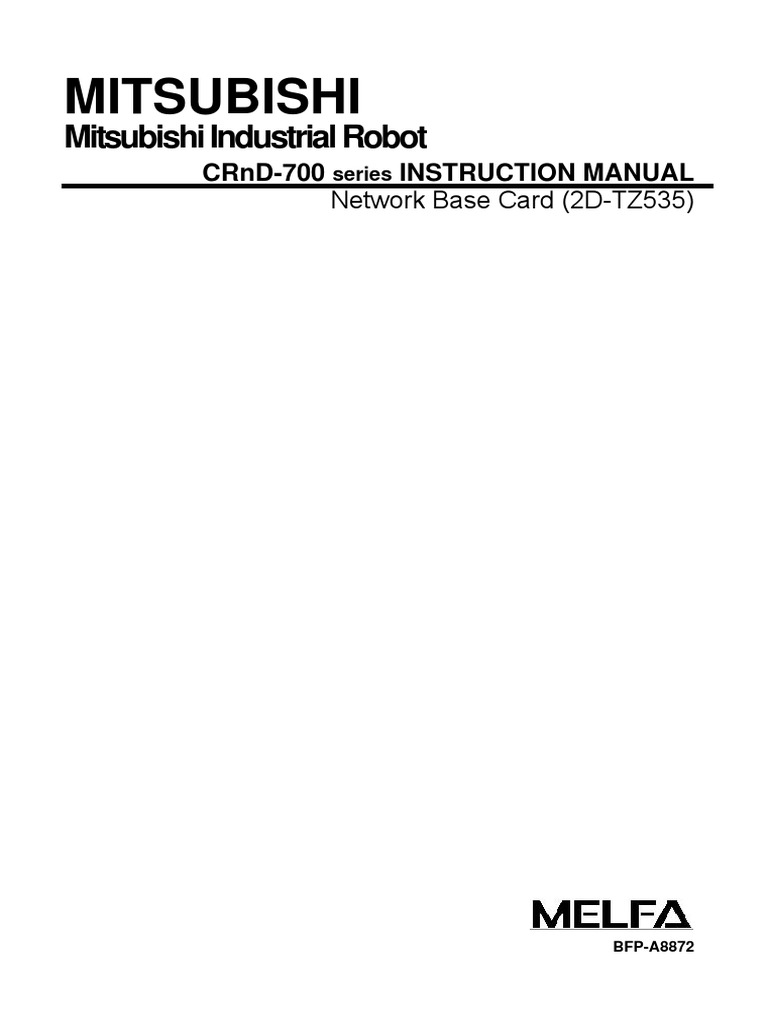 Mitsubishi Robot | PDF | Computer Network | Input/Output