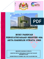 Buku Panduan Penguatkuasaan Seksyen 40A Akta Hakmilik Strata 1985