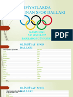 Olimpiyata Bulunan Spor Dalları