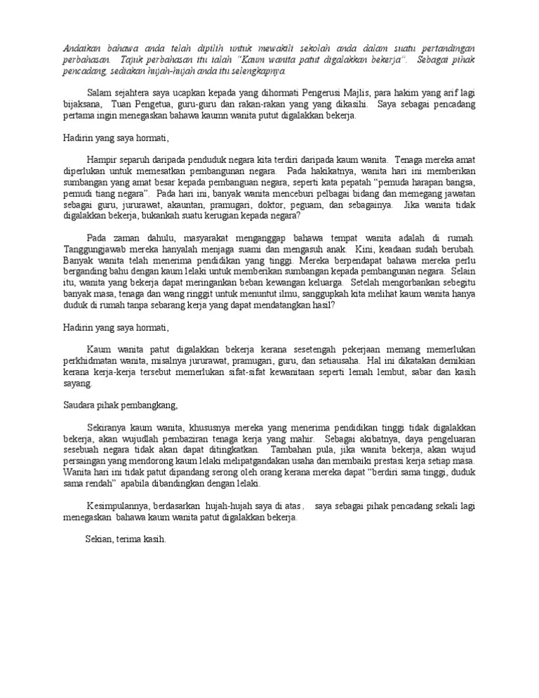 Bahas Wanita Patut Bekerja Pdf